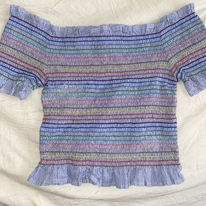 Off the shoulder multicolor top